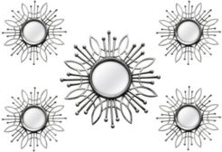 5 Piece Silver Burst Wall Mirror