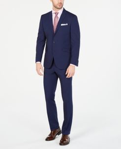 Ready Flex Slim-Fit Stretch Bright Blue Mini Grid Suit