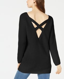 Crisscross-Back Tunic Sweater, Created for Macy's
