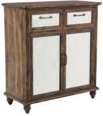 Rustic 33" x 30" 2-Door Rectangular Wooden Cabinet with Drawers