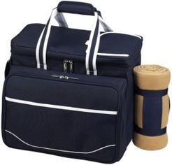 Picnic Cooler for 4 with Blanket - Divided Waterproof Interior