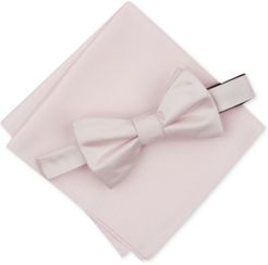 Solid Textured Pre-Tied Bow Tie & Solid Textured Pocket Square Set, Created for Macy's