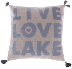 Home Live Love Lake with Tassels Pillow