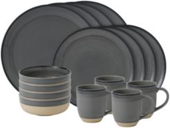 Crafted by Royal Doulton Brushed Glaze 16 Pc Dinnerware Set