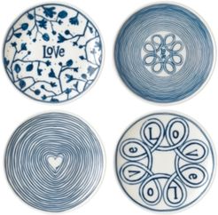 Crafted by Royal Doulton Blue Love Plate, Set of 4