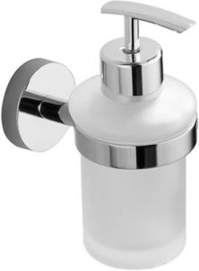 General Hotel Chrome Wall-Mounted Frosted Glass Soap Dispenser Bedding