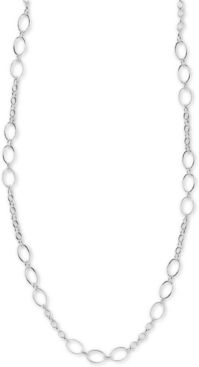 Fancy Link 36" Chain Necklace in Sterling Silver