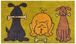 Doggie Fun 17" x 29" Coir/Vinyl Doormat Bedding