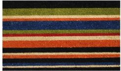 Triple Stripe 17" x 29" Coir/Vinyl Doormat Bedding