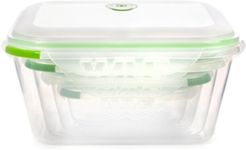 Instavac Green Earth Food Storage Container, Bpa-Free 8-Piece Nesting Set