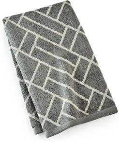 Closeout! Hotel Collection Block Geo Cotton 16" x 30" Hand Towel, Created for Macy's Bedding