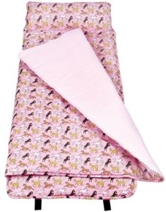 Wildkin's Horses in Pink Nap Mat Bedding