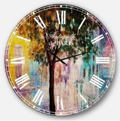 Landscape Oversized Round Metal Wall Clock