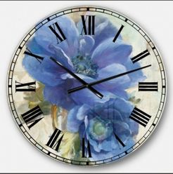 Floral Farmhouse Oversized Metal Wall Clock