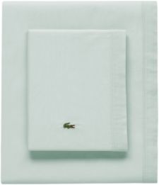 Lacoste Percale Pale Aqua Solid Full Sheet Set Bedding