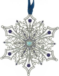 Glittering Silver Snowflake Ornament
