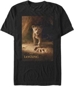 Disney Men's The Lion King Live Action Simba Paw Poster Short Sleeve T-Shirt