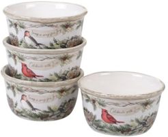 Holly and Ivy 4-Pc. Ice Cream Bowl