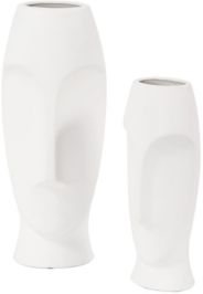 Abstract Faces Vases Set of 2