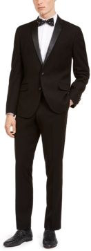 Slim-Fit Performance Stretch Black Tonal Houndstooth Tuxedo