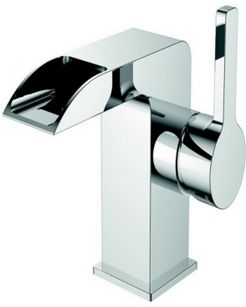 Jaida C. Water-Fall Single Handle Lever Bathroom Sink Faucet Bedding