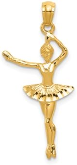 Ballerina Pendant in 14k Yellow Gold