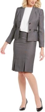 Petite Pleated-Hem Skirt Suit