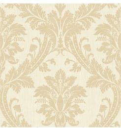 20.5" x 396" Clelia Damask Wallpaper