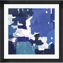 Block Paint Ii Blue by Posters International Studio Framed Art, 32" x 32"