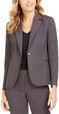 Single-Button Notched-Lapel Blazer