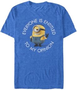Illumination Men's Despicable Me Entitled To My Opinion Short Sleeve T-Shirt