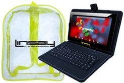 10.1" Quad Core 1280x800 Ips Screen 2GB Ram Android 10 Tablet 32GB with Black Keyboard and Bag Pack