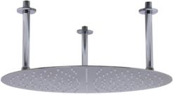 20" Round Brushed Solid Stainless Steel Ultra Thin Rain Shower Head Bedding
