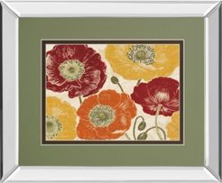 A Poppy's Touch I Spice by Daphne Brissonnet Mirror Framed Print Wall Art, 34" x 40"