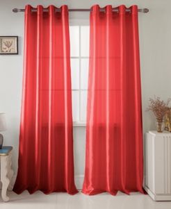 Nancy 54" x 63" Faux Silk Curtain Panel