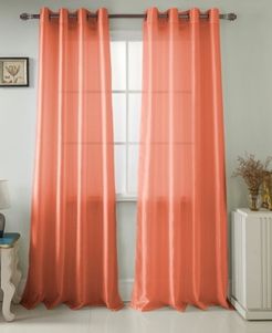 Nancy 54" x 63" Faux Silk Curtain Panel