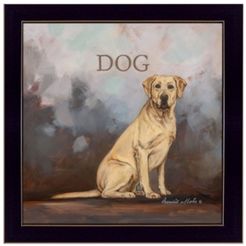Dakota the Dog by Bonnie Mohr, Ready to hang Framed Print, Black Frame, 14" x 14"
