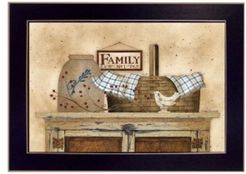 Family Still Life By Linda Spivey, Printed Wall Art, Ready to hang, Black Frame, 20" x 14"