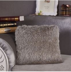 Decorative Shaggy Pillow with Lurex 18" x 18"