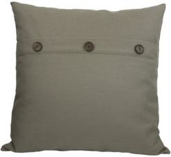 Buttons Solid Color Pillow Collection, 20" x 20"