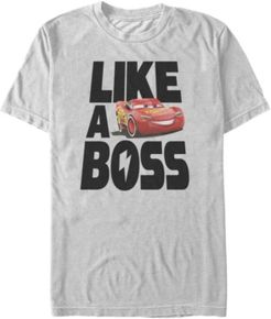 Pixar Men's Cars 3 McQueen Like a Boss, Short Sleeve T-Shirt