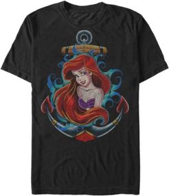 Little Mermaid Ariel Anchor Dot Build-Up, Short Sleeve T-Shirt