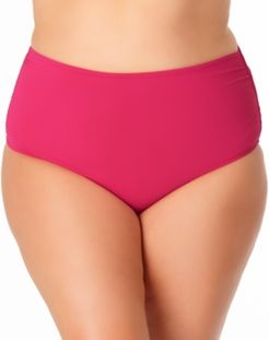 Plus Size High-Waist Bikini Bottoms Women's Swimsuit