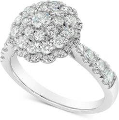 Round Cluster Ring (1-1/2 ct. t.w.) in 18k White Gold