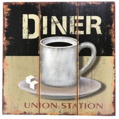 Sign with Dinner, Coffee Cup