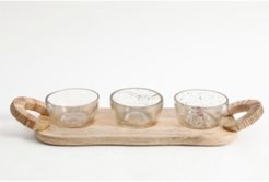 Set of 3 glass bowls with Coordinated Serving Board, Created for Macy's