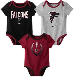 Baby Atlanta Falcons Icon 3 Pack Bodysuit Set