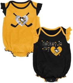 Baby Pittsburgh Penguins Team Player 2 Pack Bodysuit Set