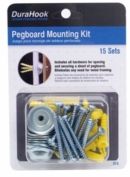 DuraHook Pegboard Mounting Spacer Kit for Duraboard or Pegboard, 15 Sets