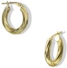 Twisted Oval Tube Hoops in 18k Yellow Gold over Sterling Silver. Also Available in Sterling Silver